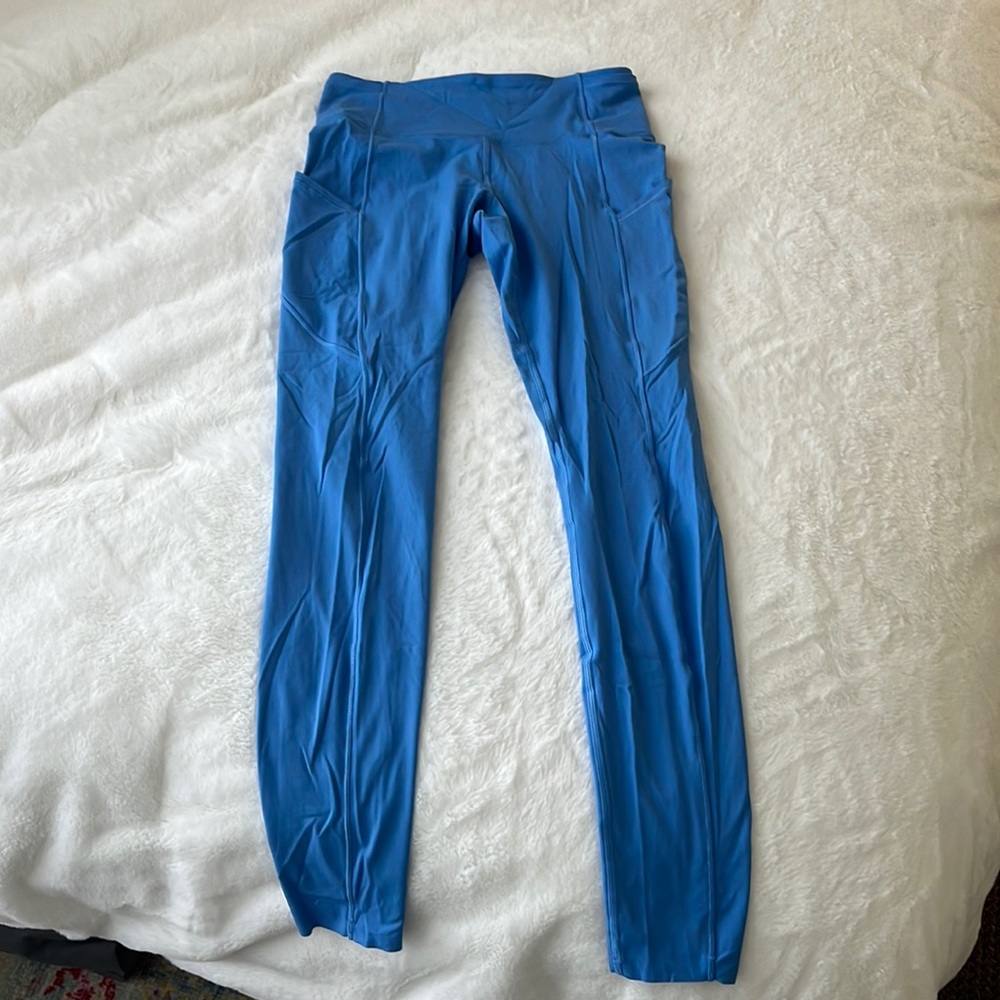 blue lululemon leggings size 4!
